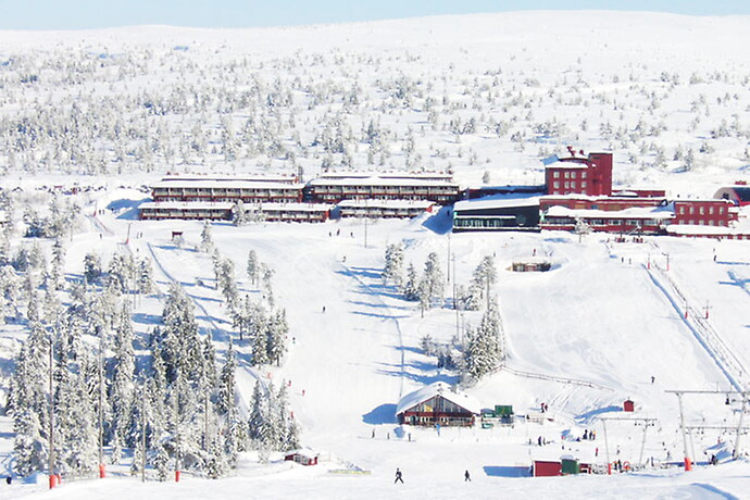 Hemfjäälsbyn,mitt i fjällvärlden med granne tillHögfjällshotellet – med spa, afterski och pister uta
