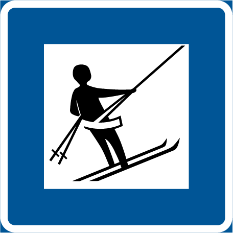 Släplift vid stugknuten till Högfjället/Lindvallen