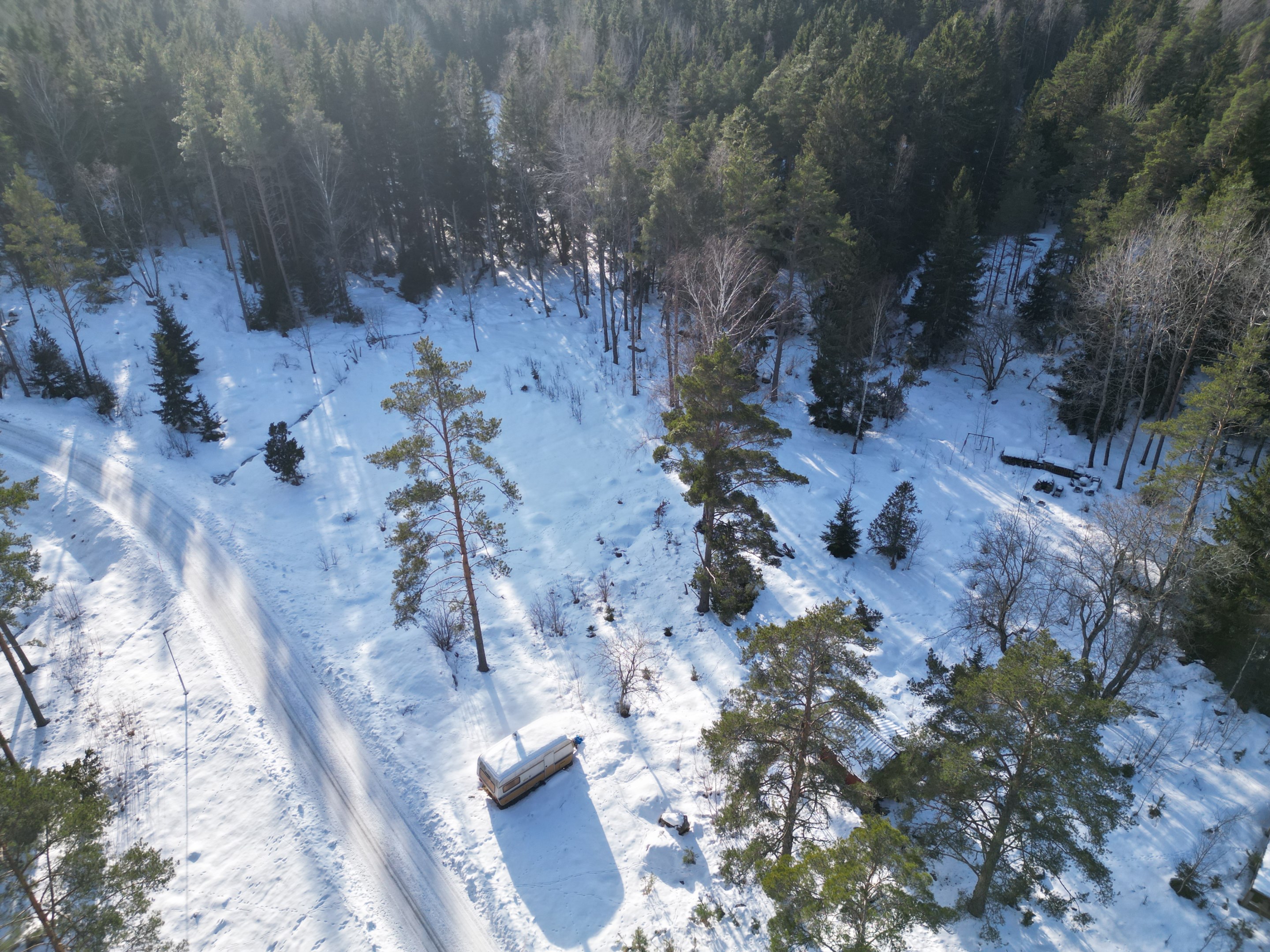 Drönarbild tomten Nylandets väg 35