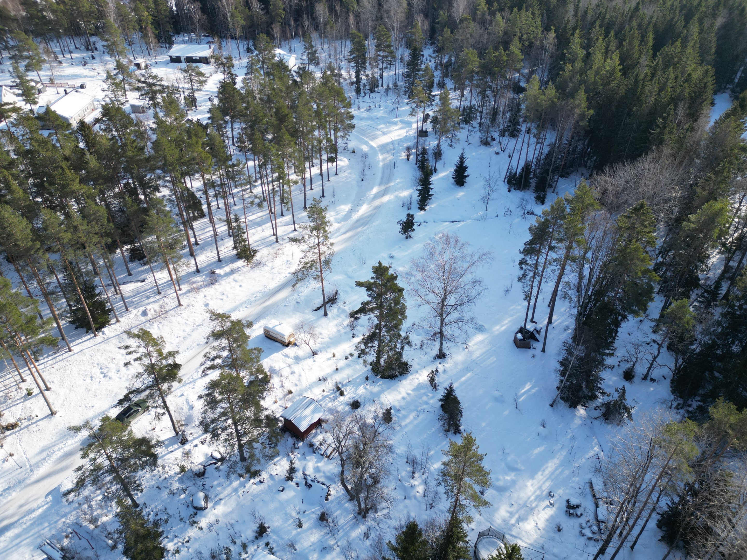 Drönarbild tomten Nylandets väg 35