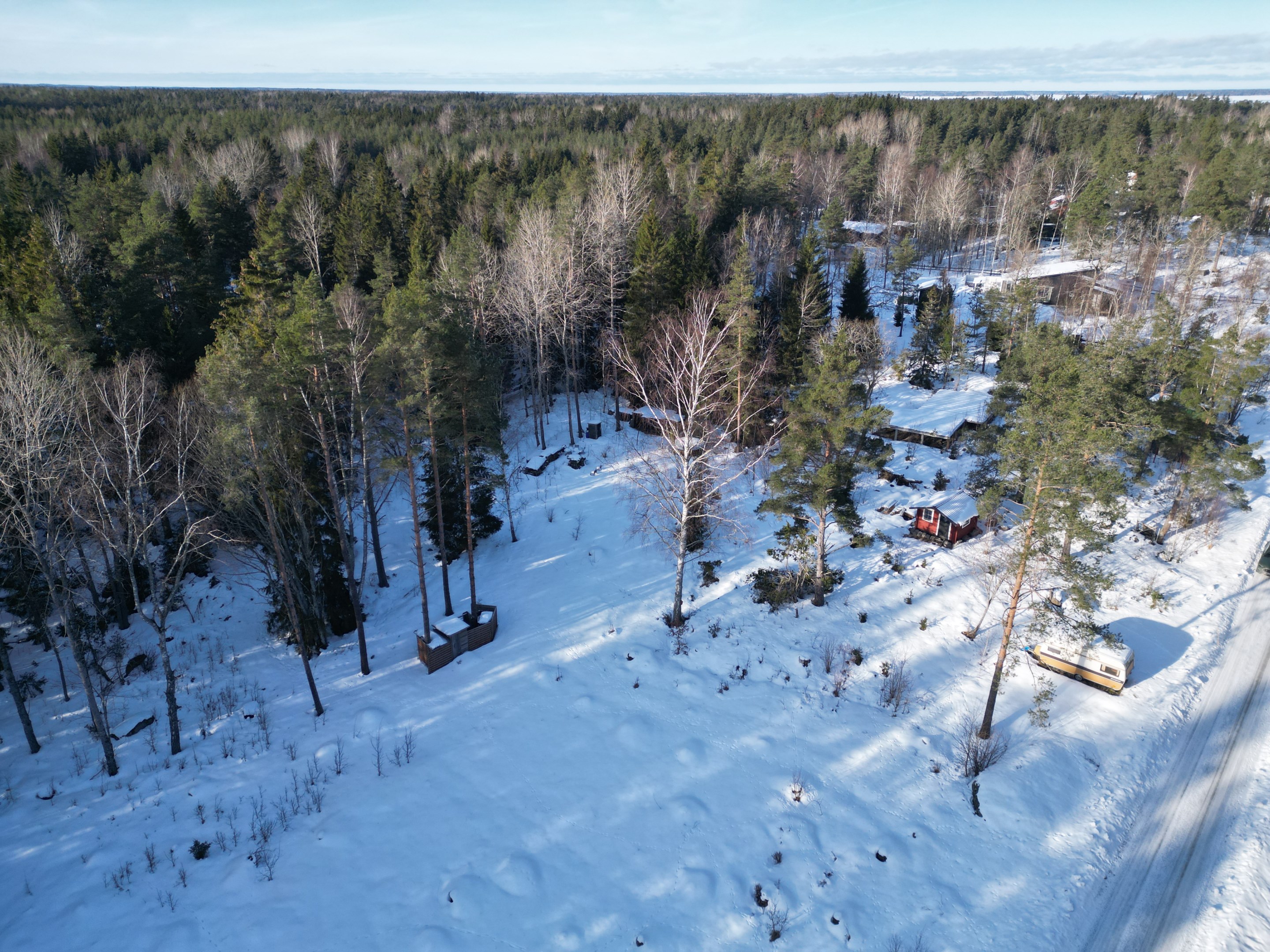 Drönarbild tomten Nylandets väg 35