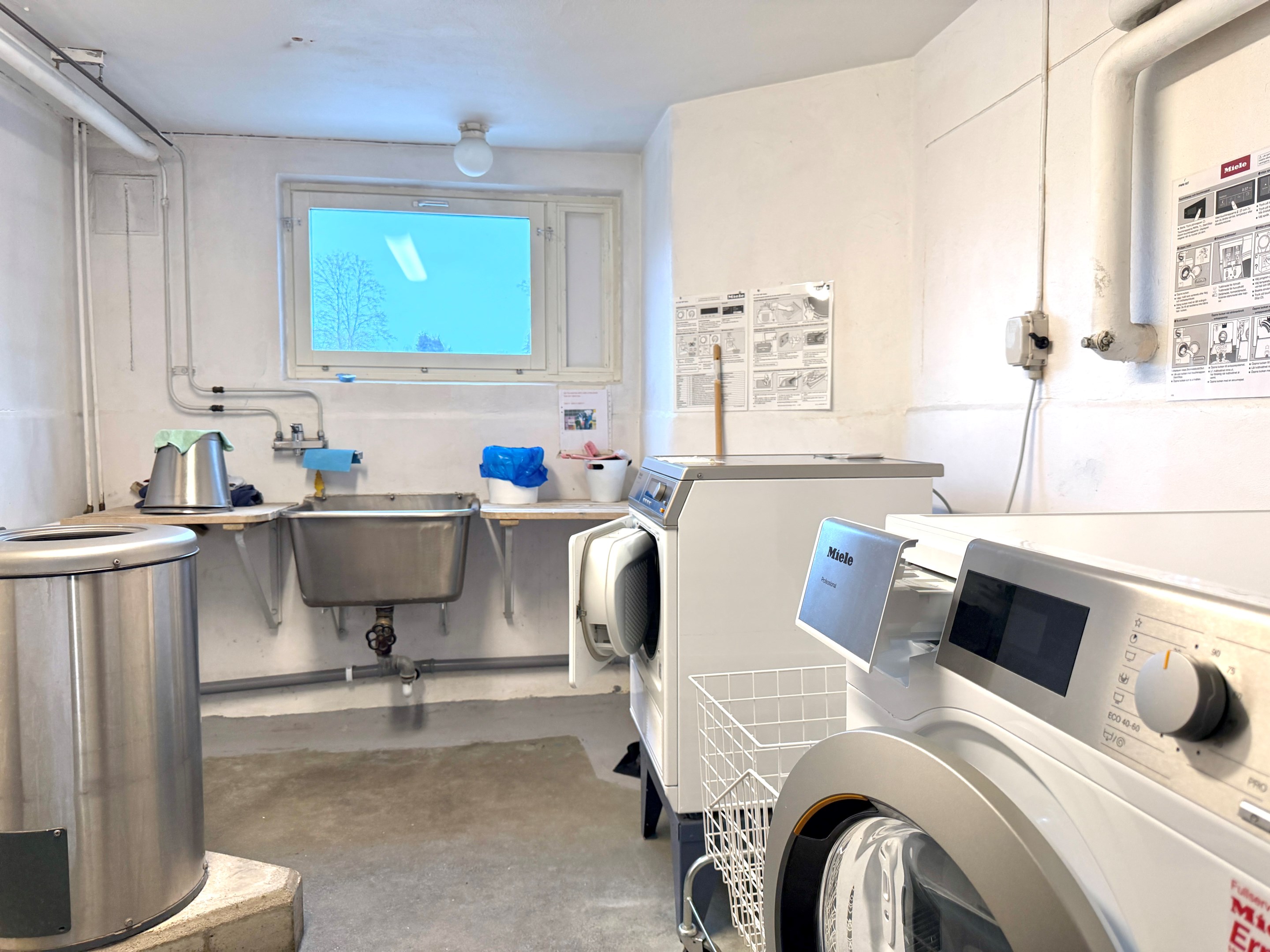Tvättstuga i källaren