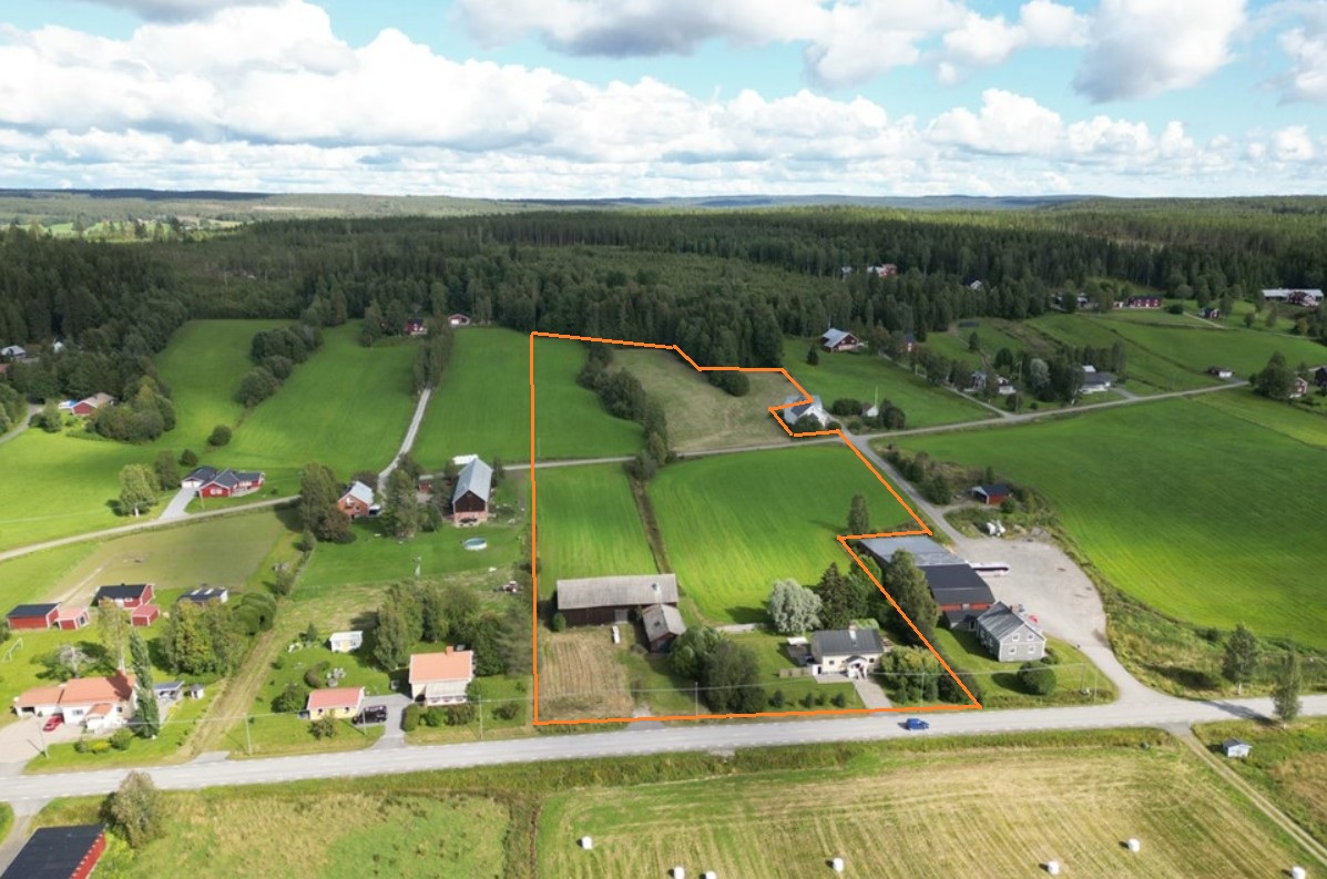 Vy med ungefärlig tomtkarta
