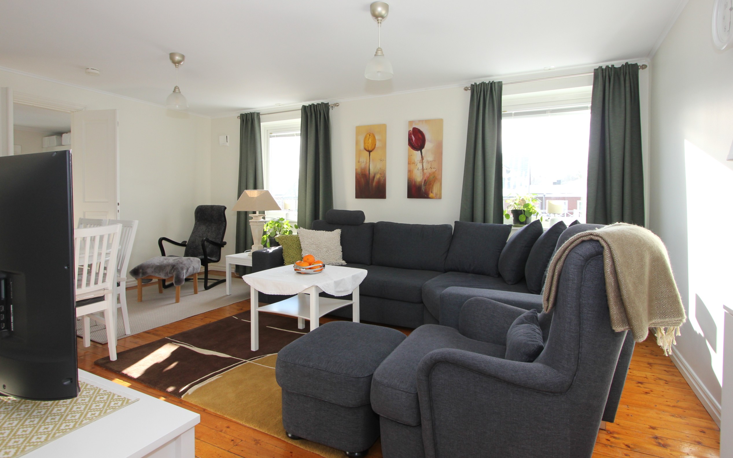 Ljust, rymligt vardagsrum