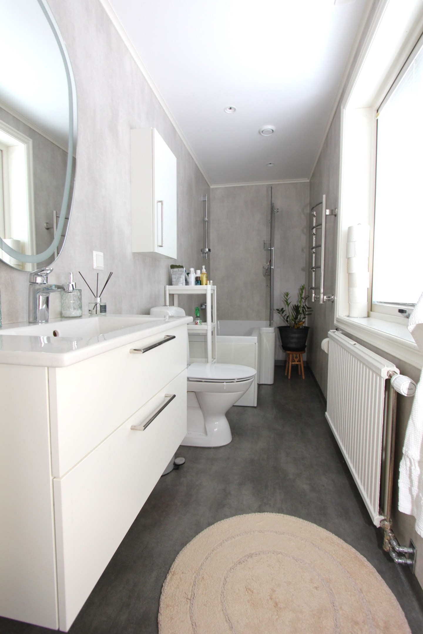 Det nyrenoverade badrummet