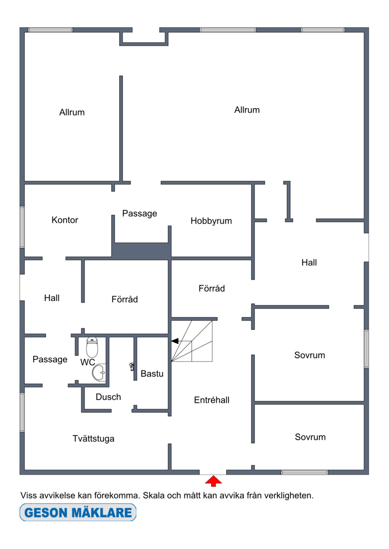 Planskiss entréplan