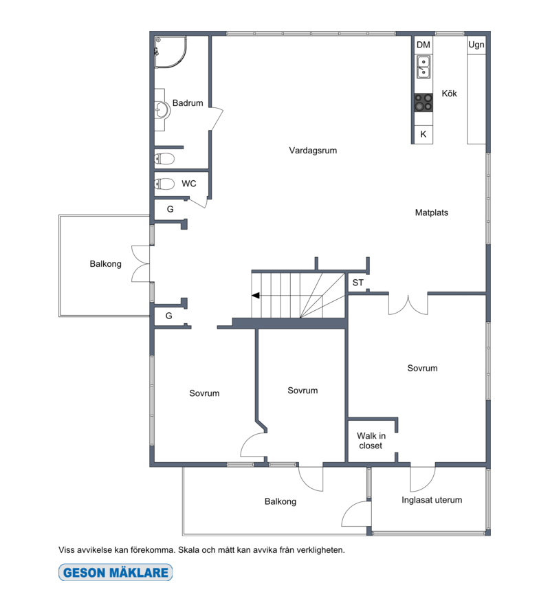 Planskiss övre planet