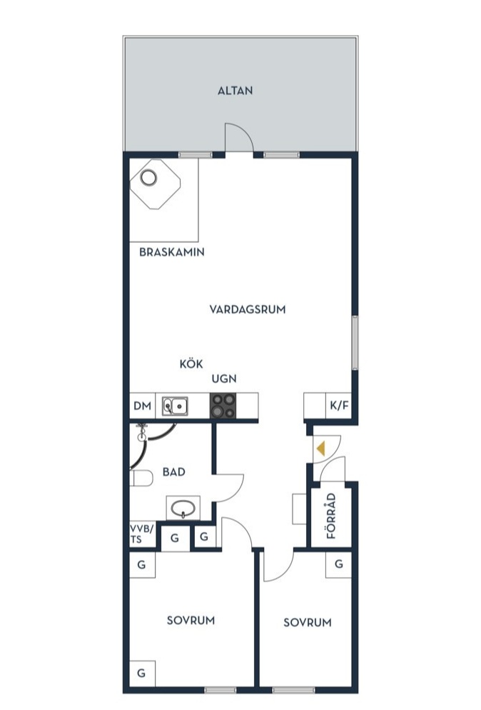 Hemfjällsbyn planlösning/spegelvänd