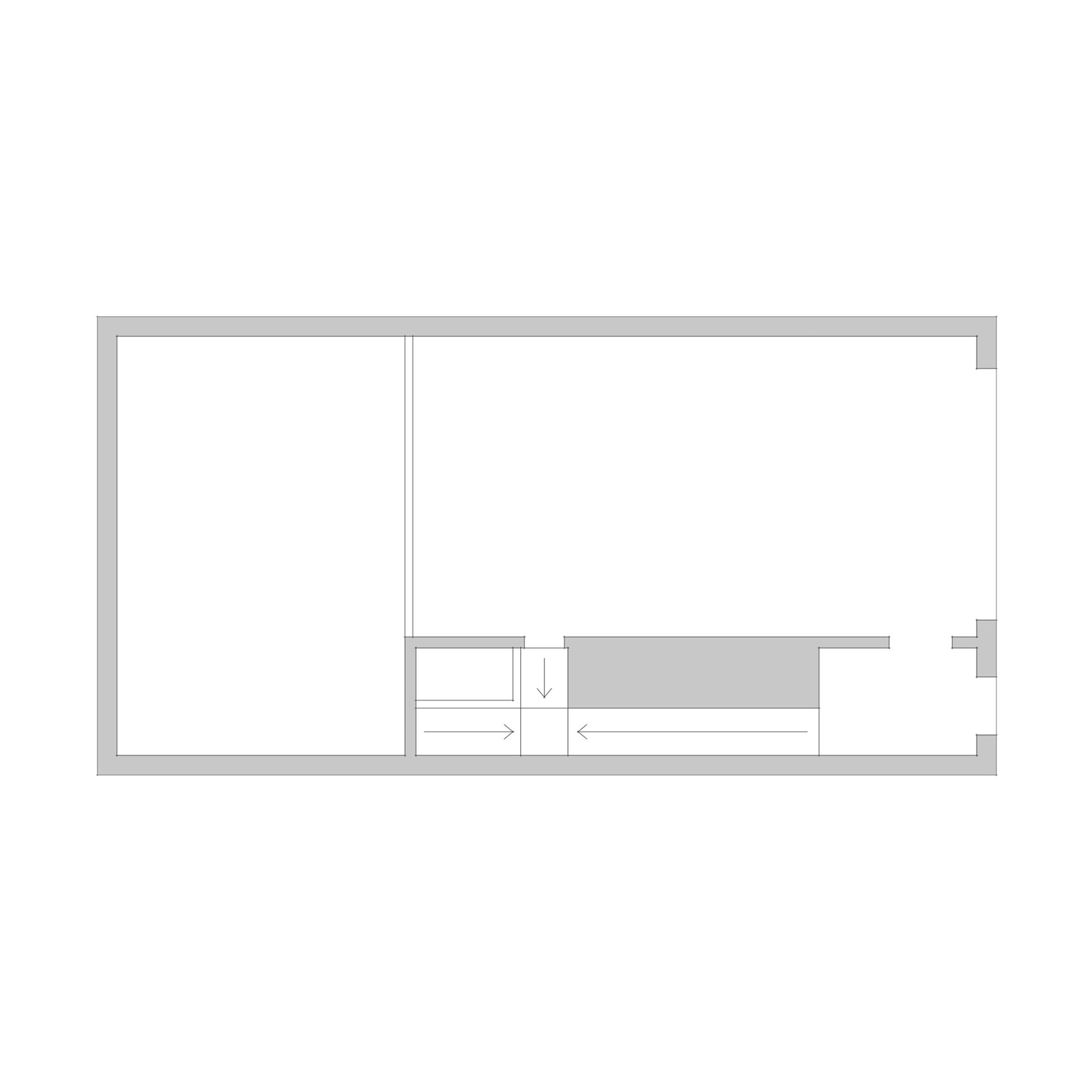 Möjligt entrésolplan, ej byggt idag