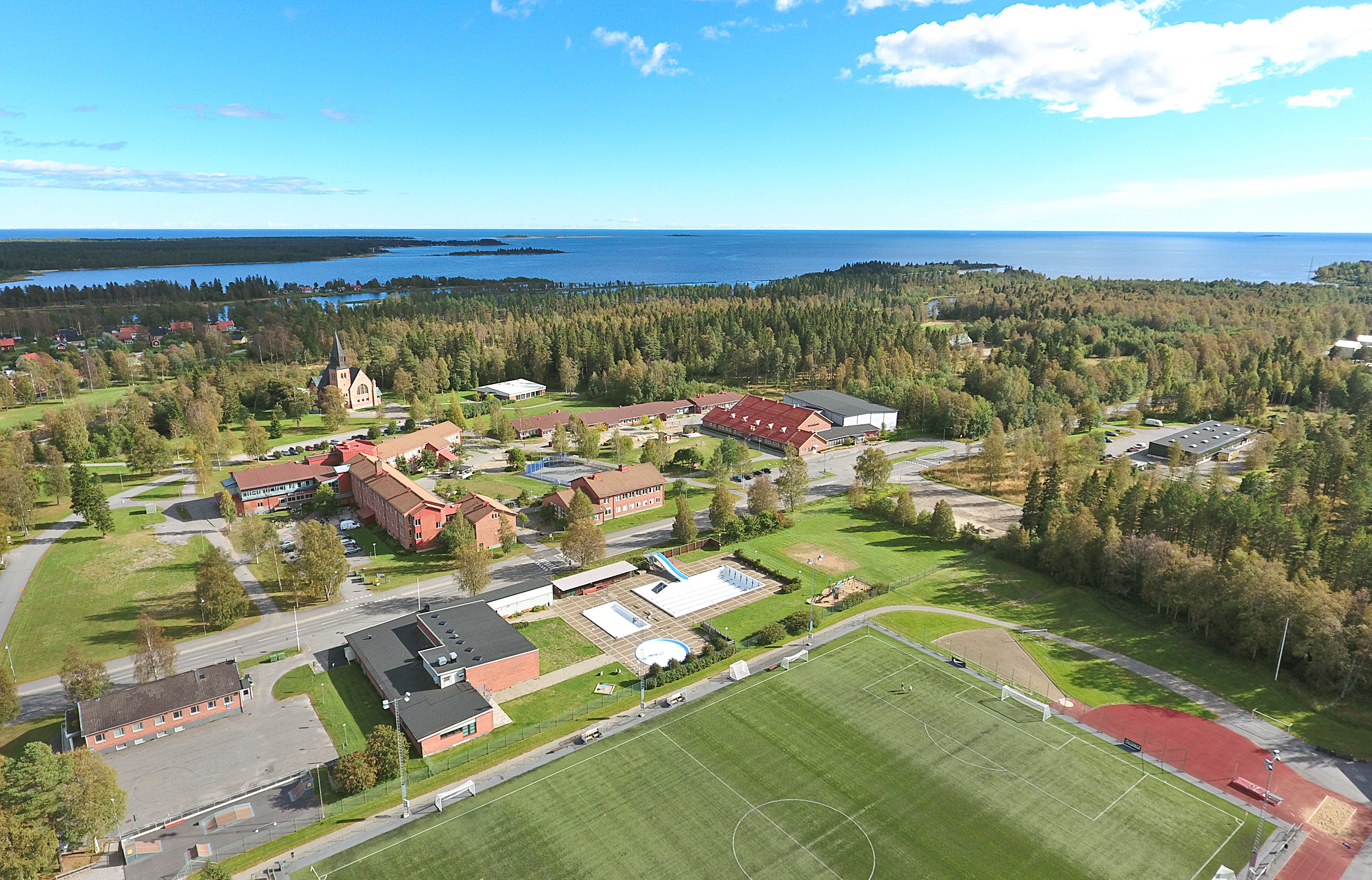 Flygfoto över Hörnefors