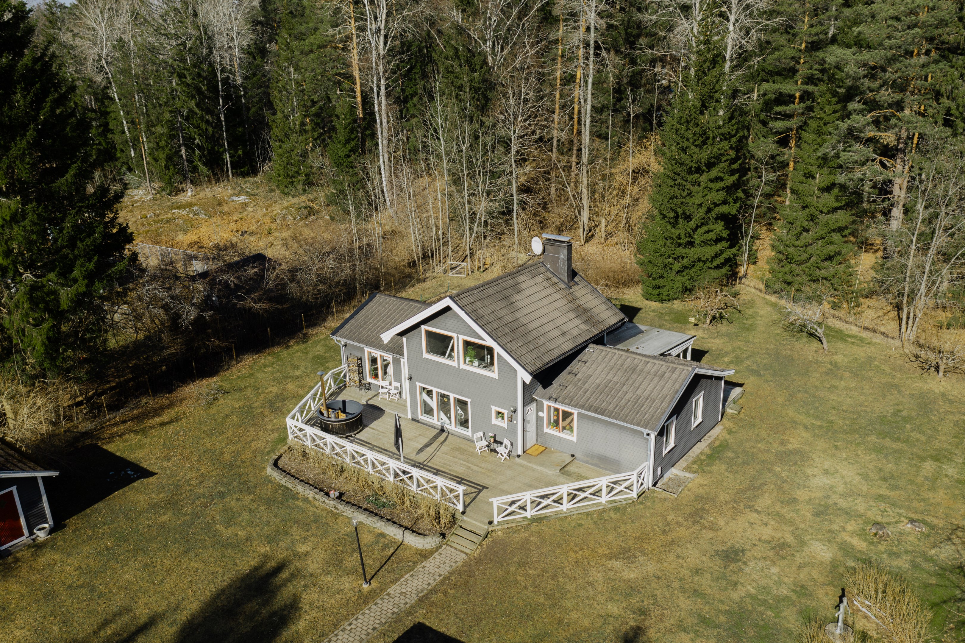 Ett väldigt trivsamt läge på huset