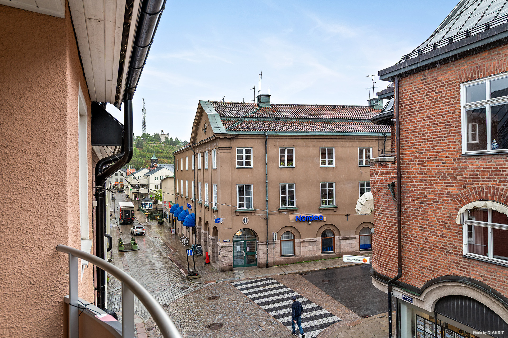 Vilken stadsvy du får från balkongen