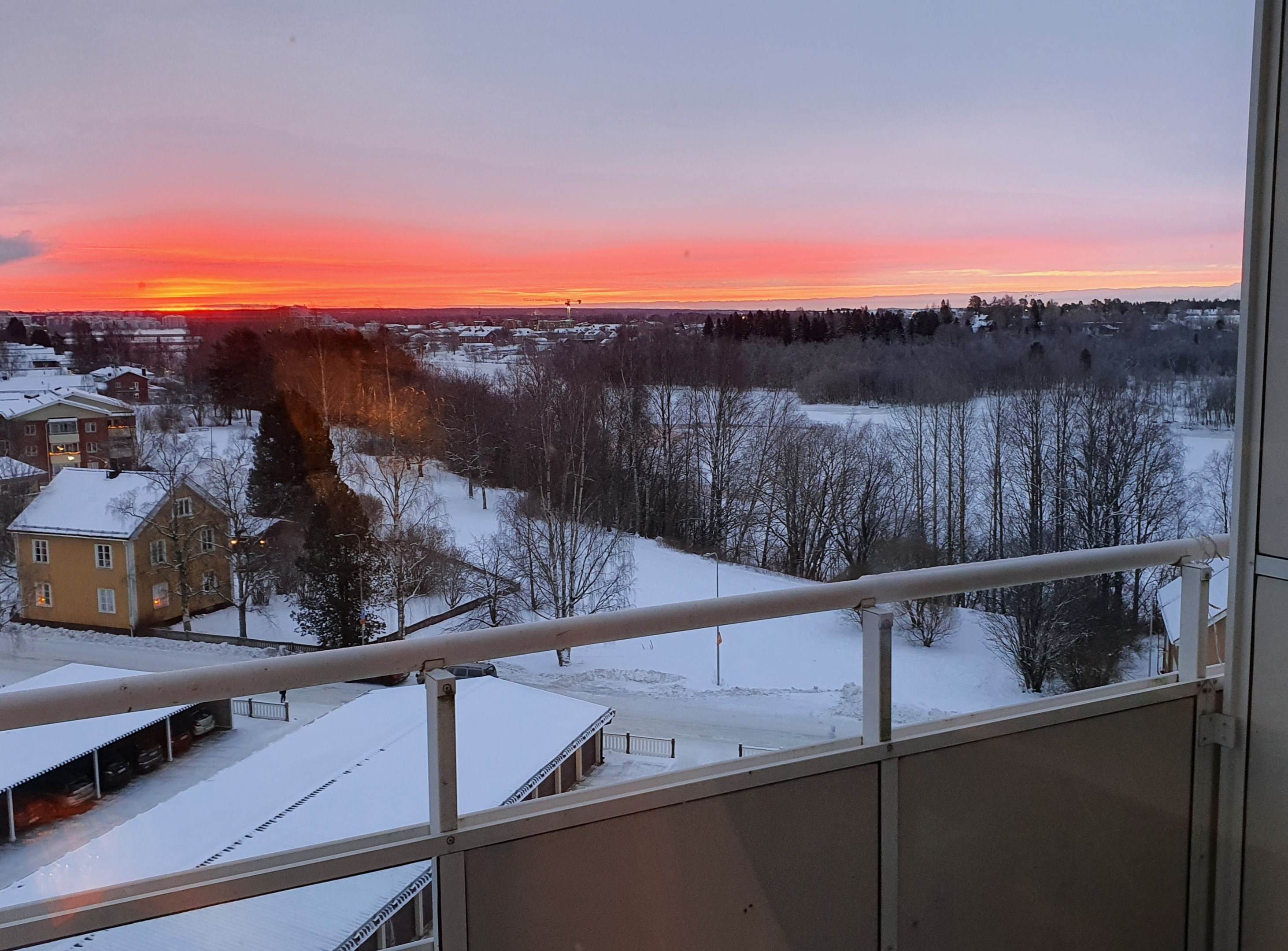 Vinter förmiddag mot Bölesholmarna