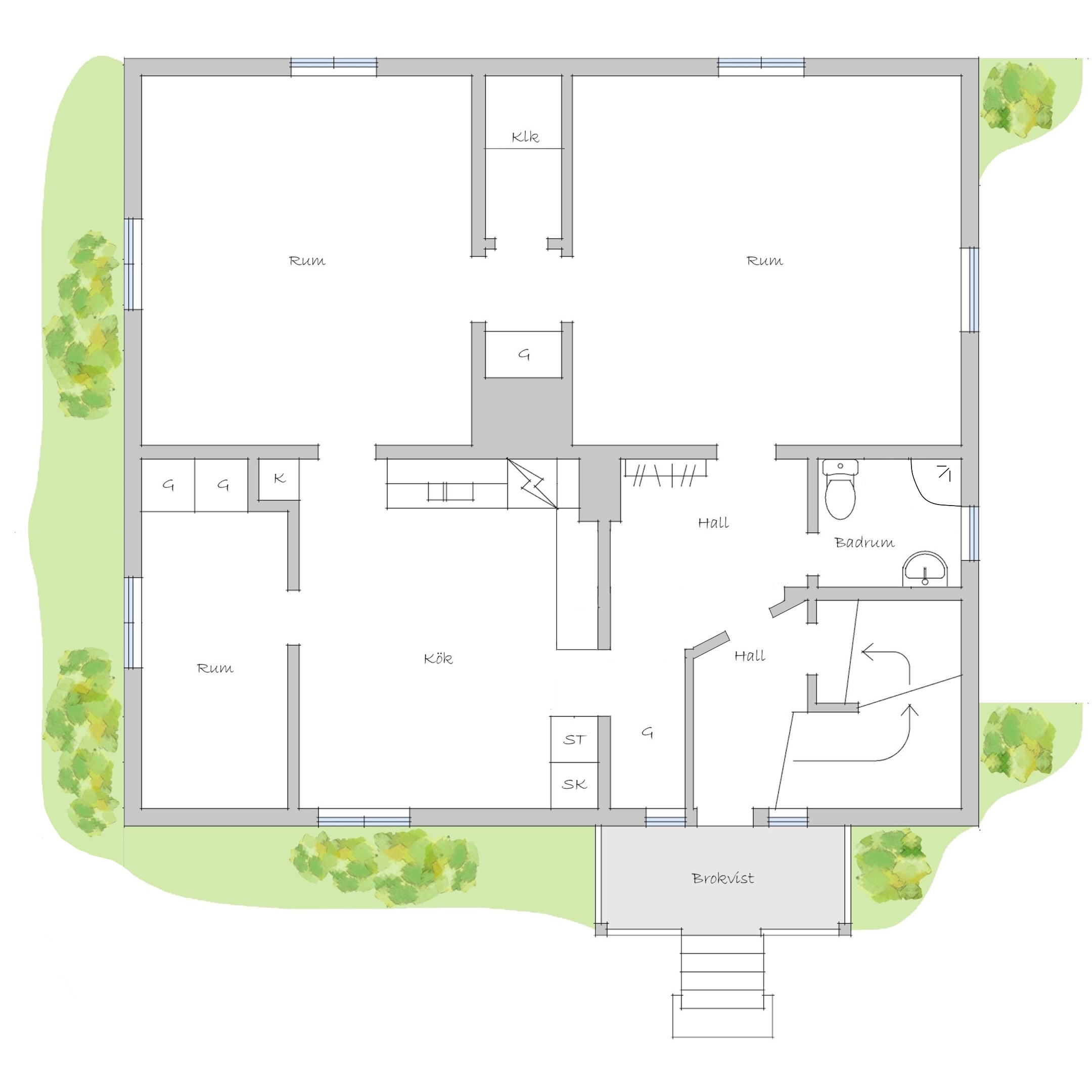 Lägenhet om ca 90kvm.