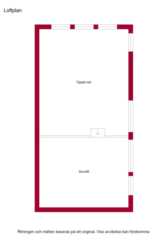Lågupplöst Planlösning loft