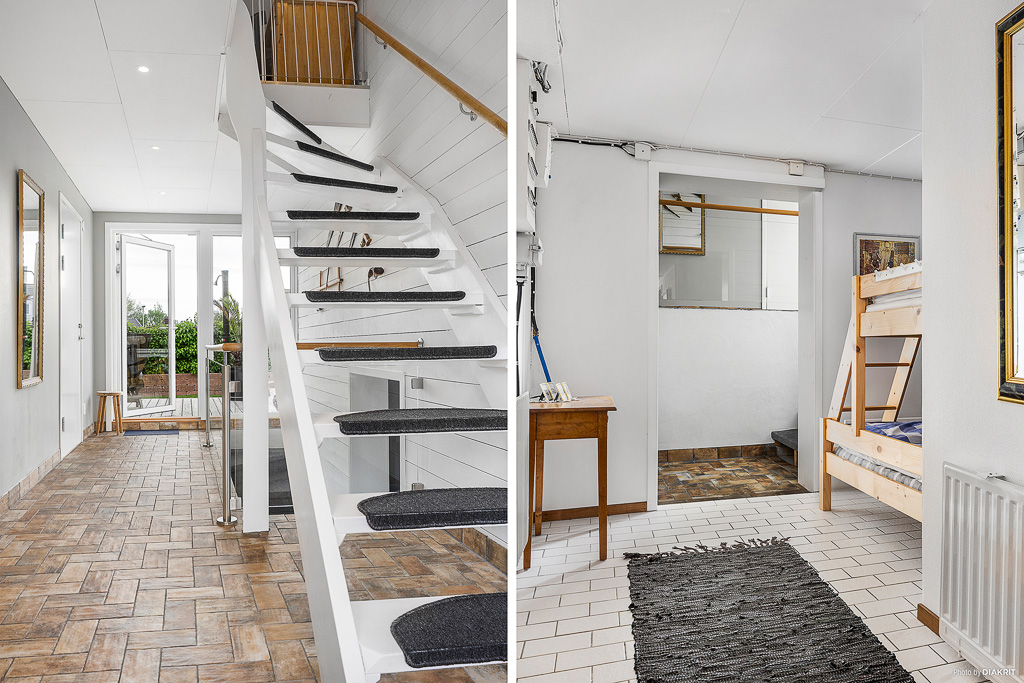 Passage mellan hus och garage/loft