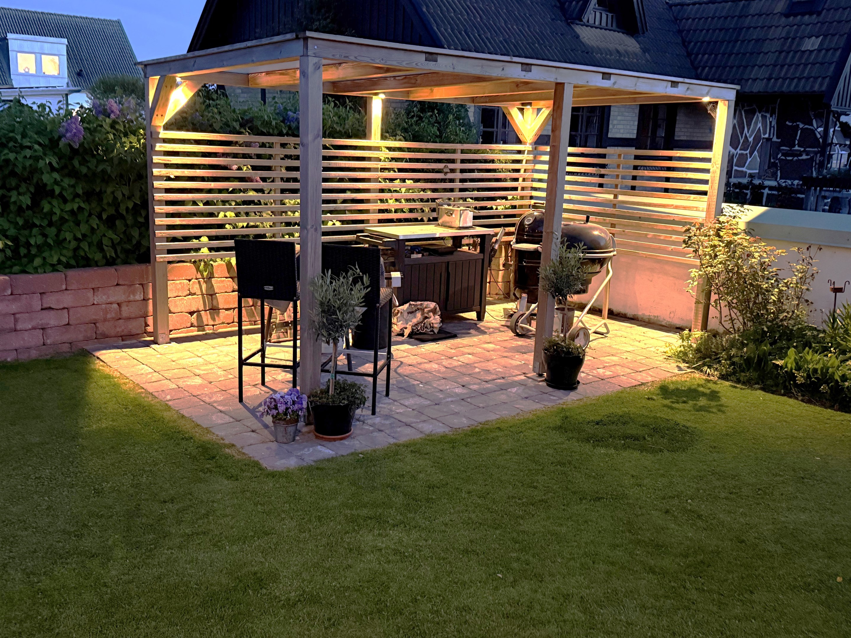 Pergola och utekök