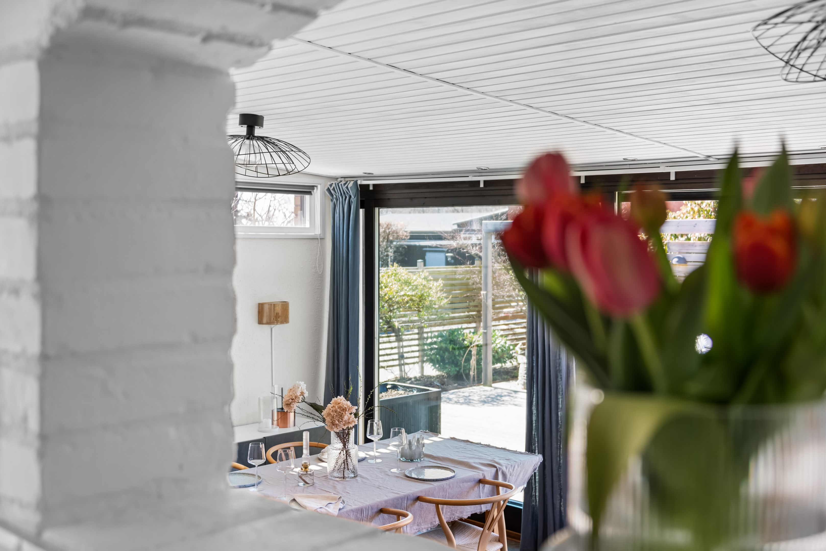 Eget valv i köket med fin utsikt över tomten