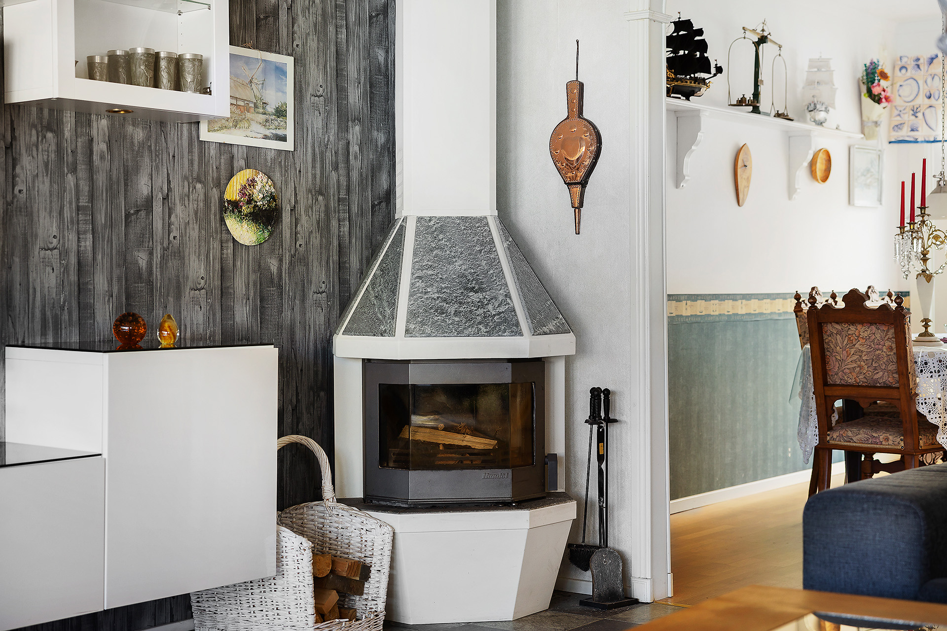 Kamin för värme och mysiga kvällar