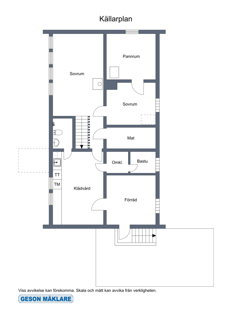 Planskiss källarplan