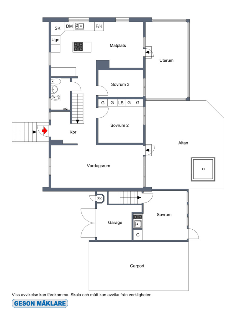 Planskiss entréplan