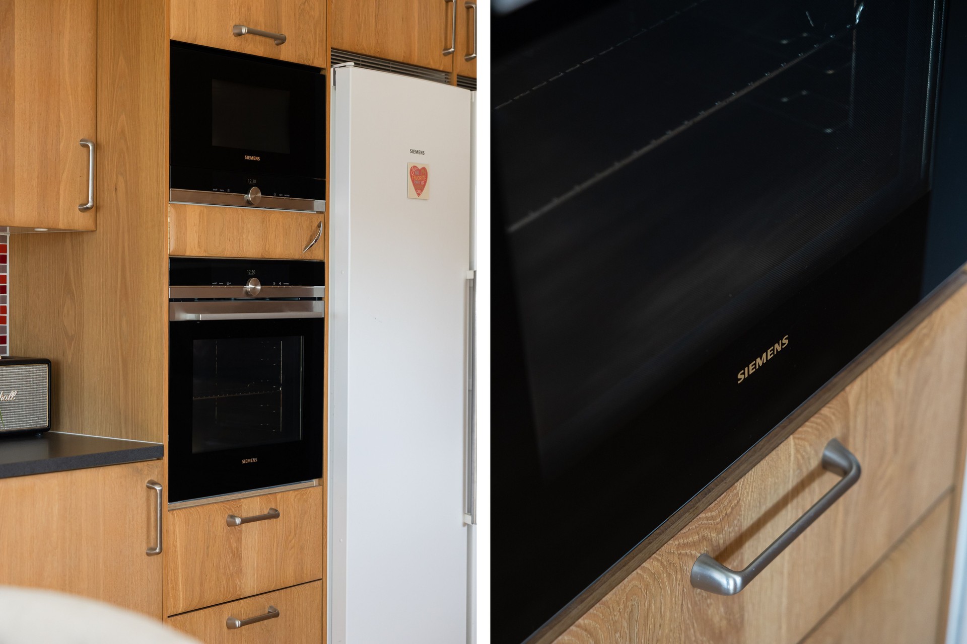 Vitvaror integrerade i skåpen