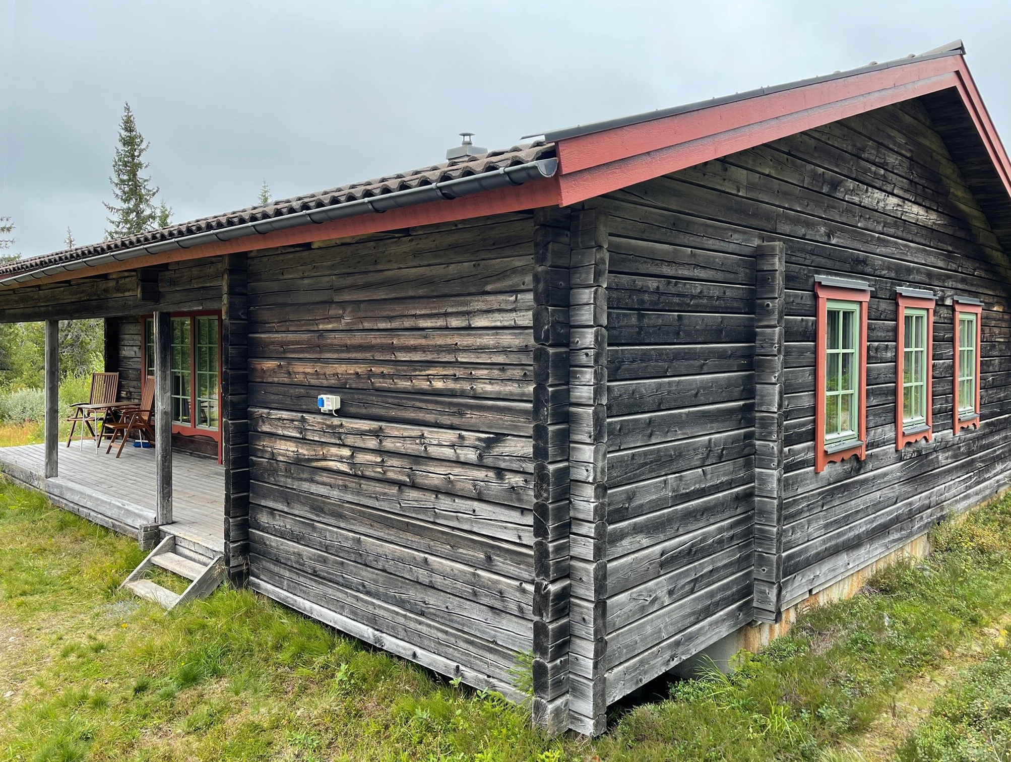 Fjällstuga i timmer