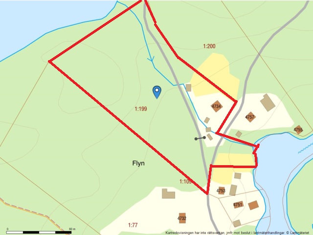 Markerad fastighetskarta