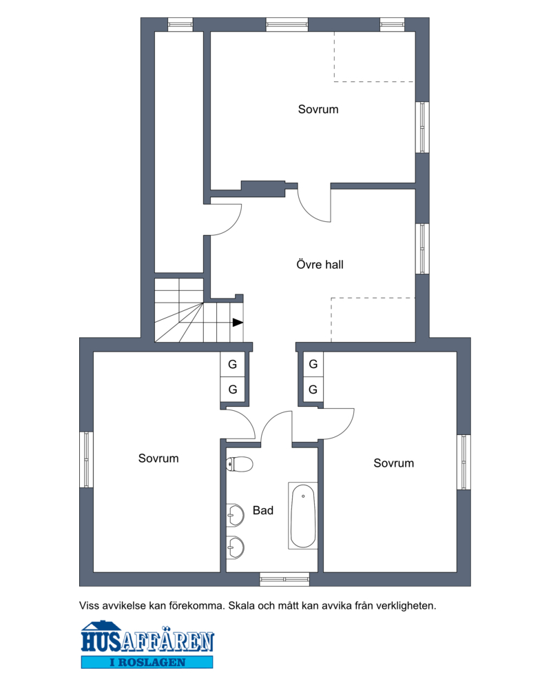 Planritning övervåning