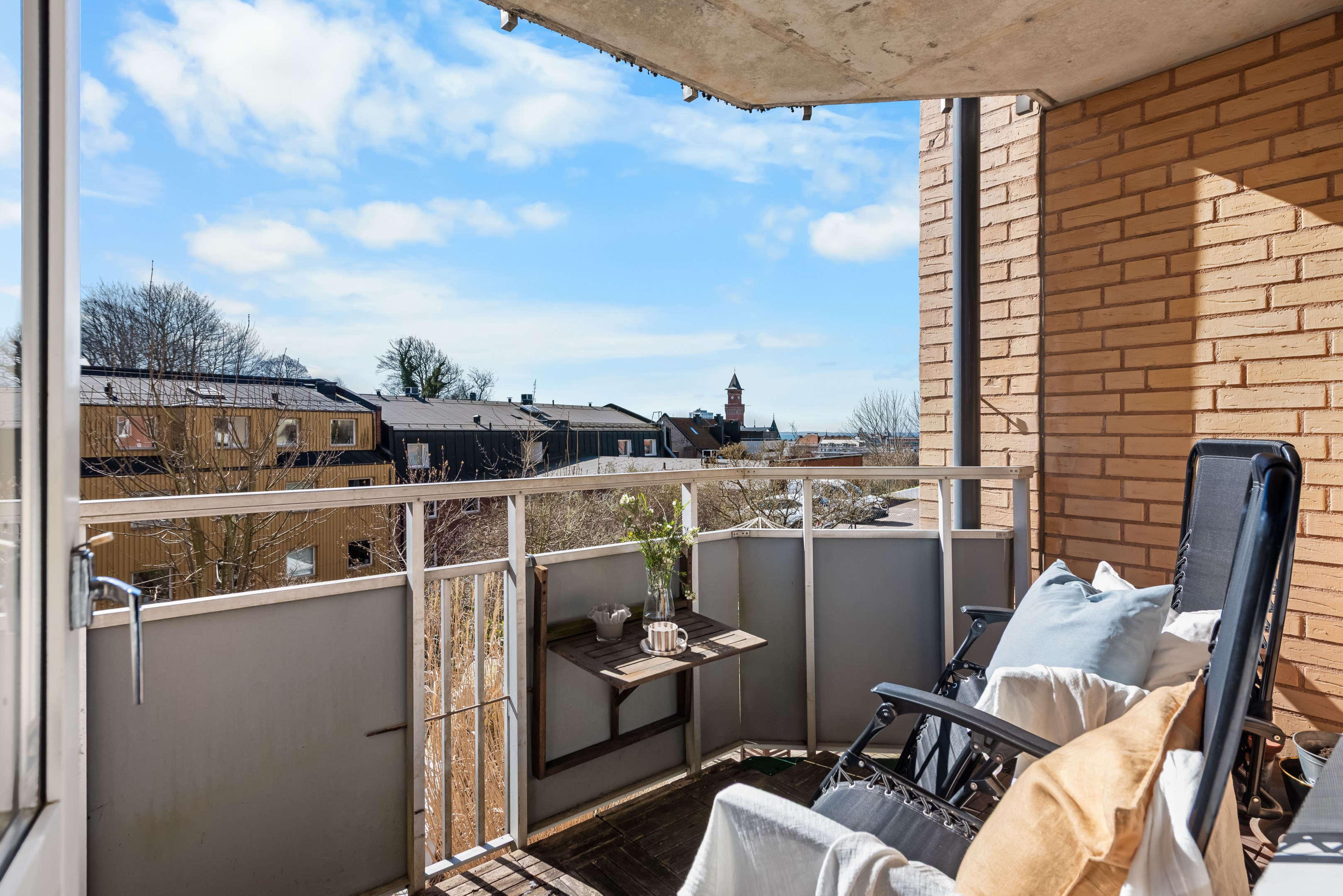 Balkong med trevlig utsikt
