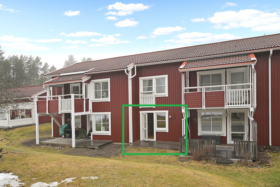 En av uteplatserna markerade