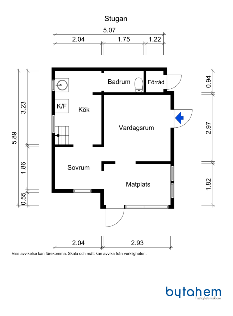 Planritning stugan