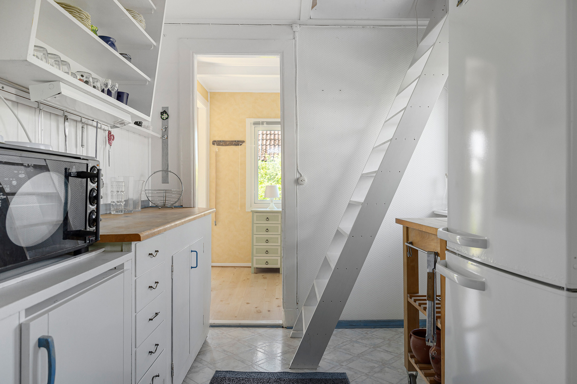 Trappstege till sovloftet