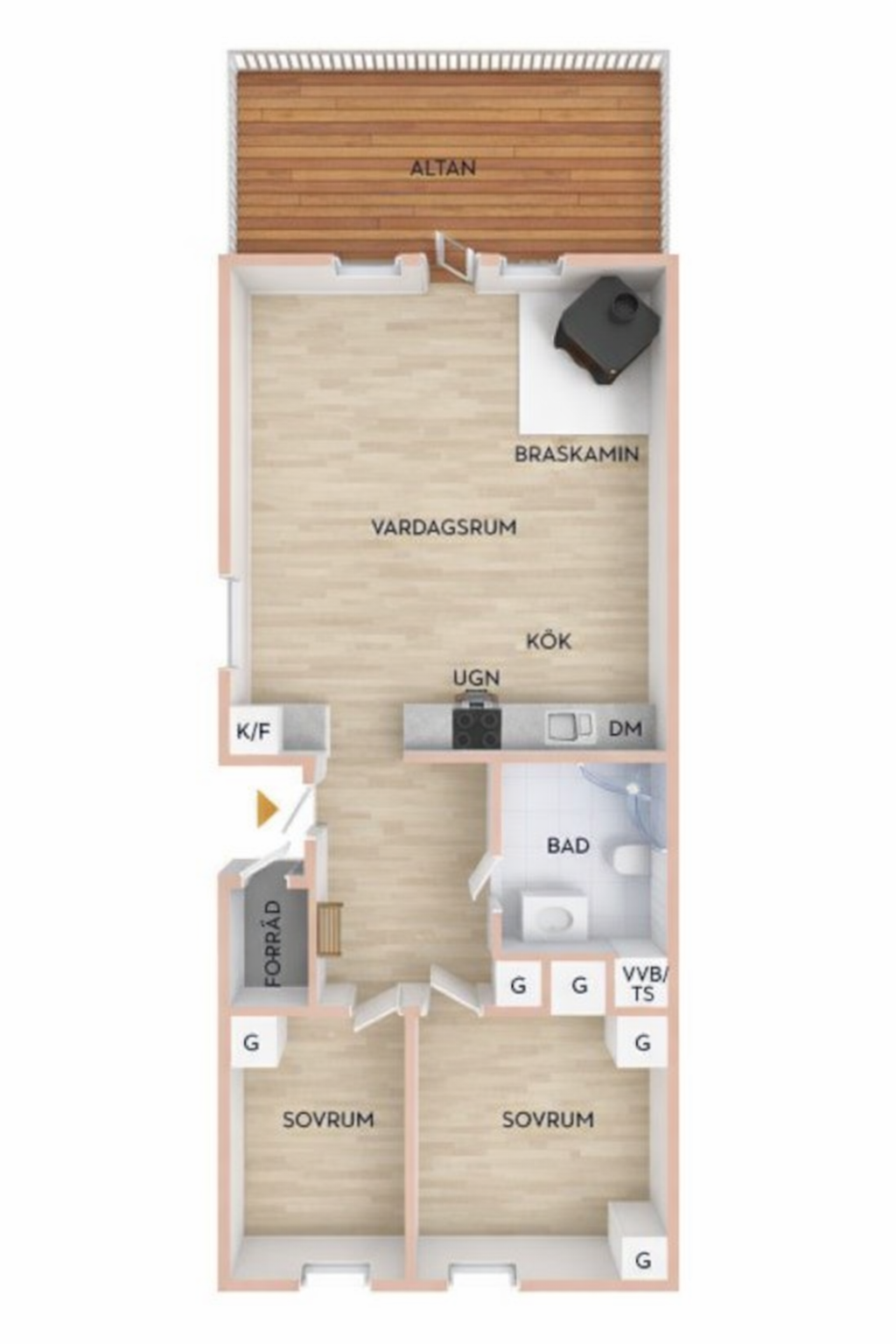 Planlösning Brf Hemfjällsbyn