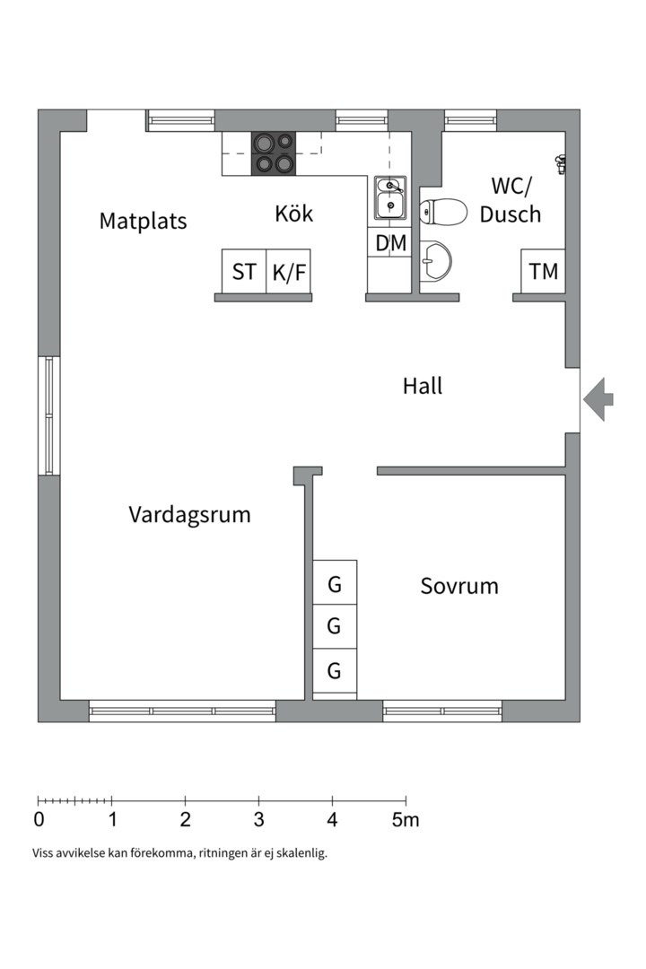 Planlösning från Klarbärsgatan 96, Kommande i Slavsta, Uppsala