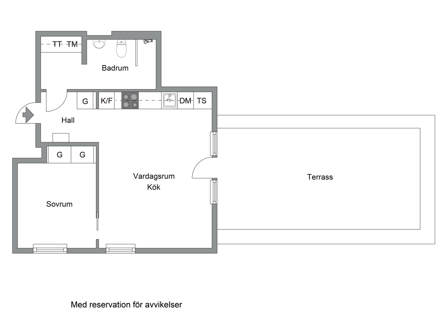 Planlösning från Vintergatan 2B, vån 7/7, Kommande i Centrala Sundbyberg, Sundbyberg
