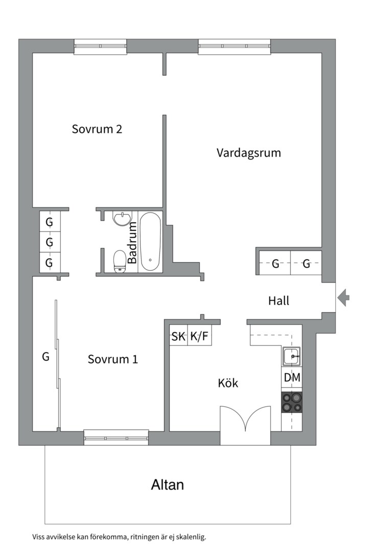 Planlösning från Junkergatan 20, Kommande i Aspudden - Örnsberg, Stockholm