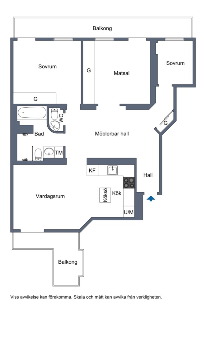 Planlösning från Baltzar von Platens gata 5, Kommande i Kungsholmen, Stockholm