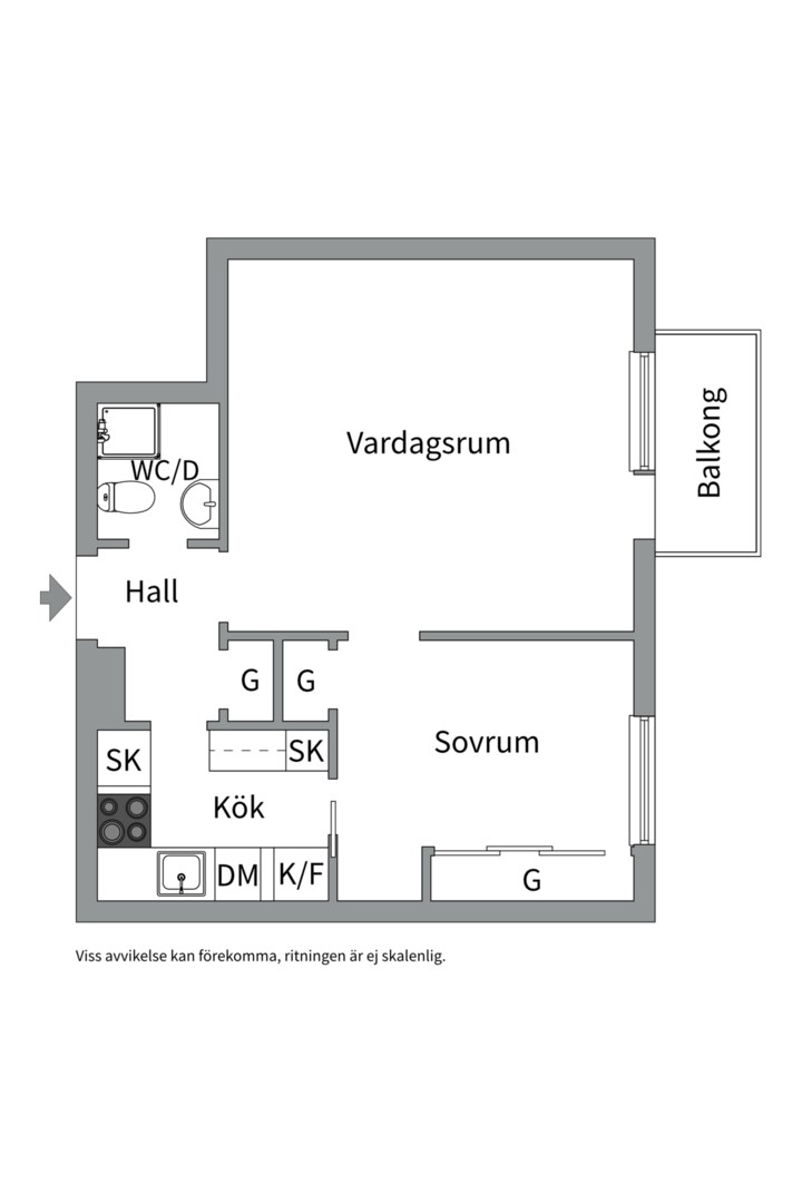 Planlösning från Fålhagsleden 8B, Snart till salu i Fålhagen, Uppsala