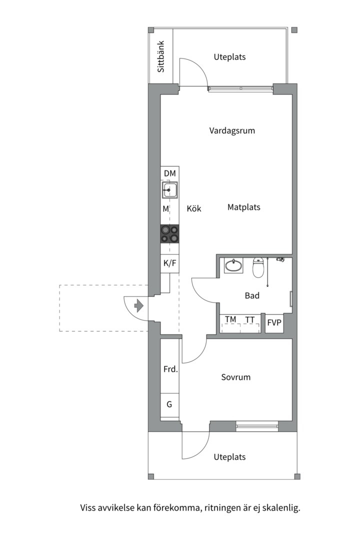Planlösning från Wilhelm Kåges gata 52A, Kommande i Gustavsbergs - Porslinskvarteren, Värmdö