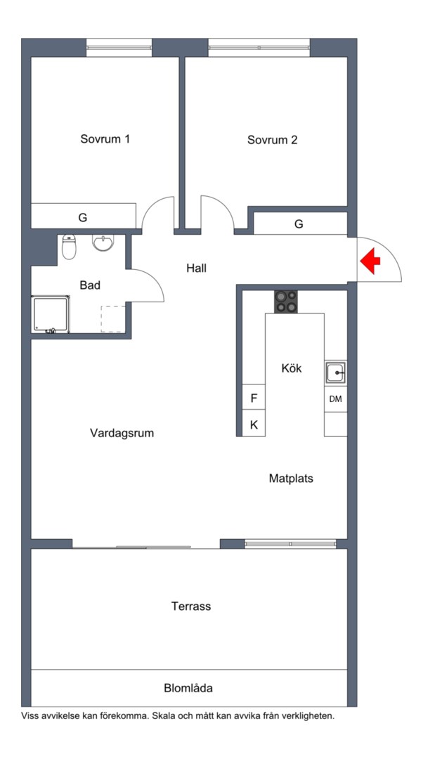 Planlösning från Elgentorpsvägen 23, Kommande i Tullinge Centralt, Botkyrka