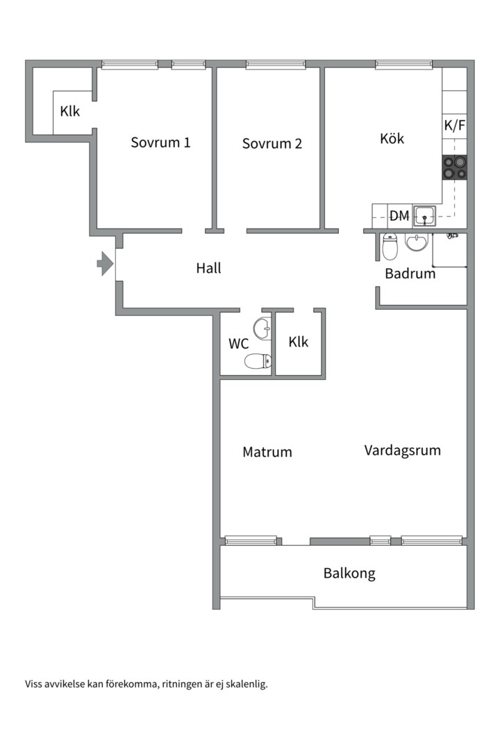 Planlösning från Adolf Zethelius gata 1, Till salu i Bäckby, Västerås