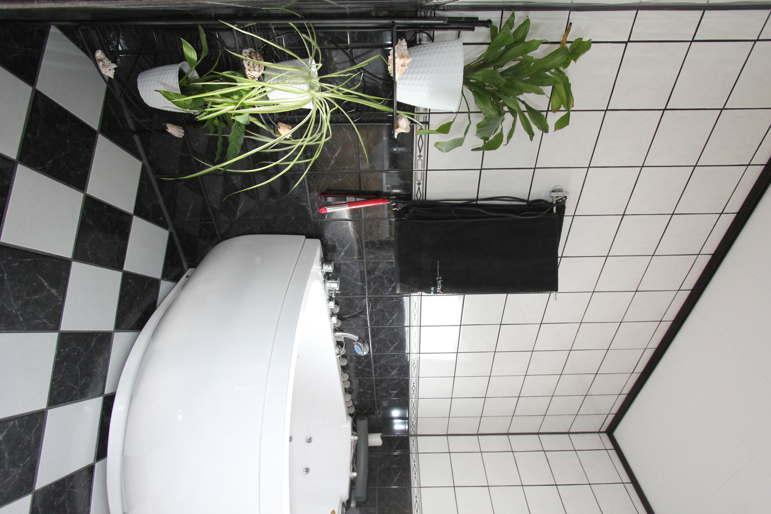 Ett av de båda fina badrummen