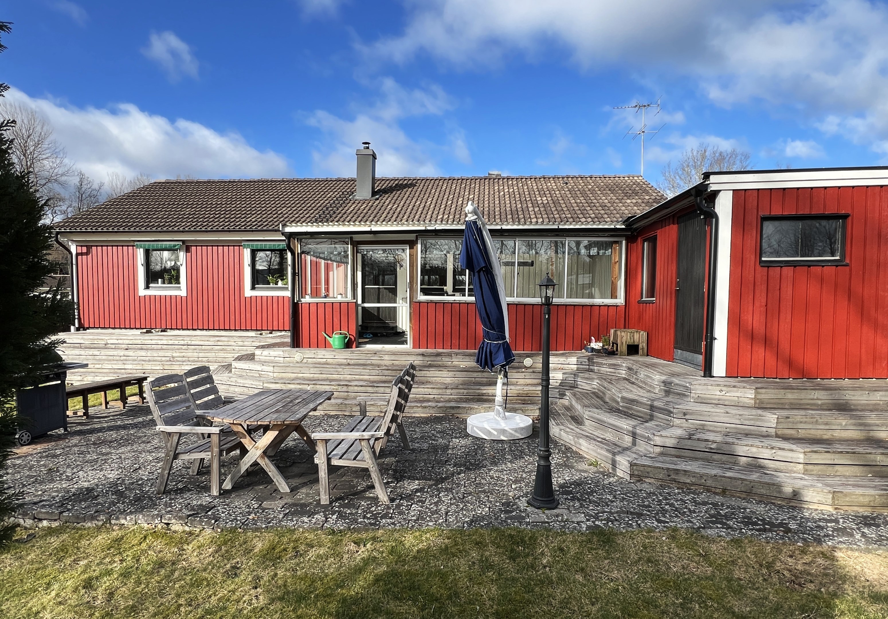 Fin uteplats på baksidan