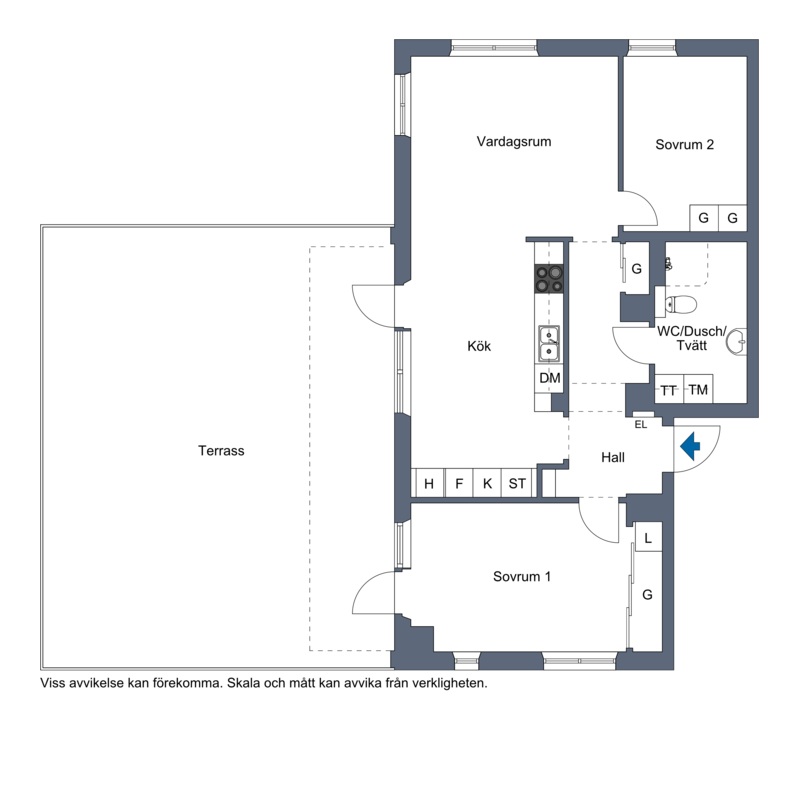 Planlösning från Klas Klättermus Gata 5, Kommande i Bromma - Annedal, Stockholm