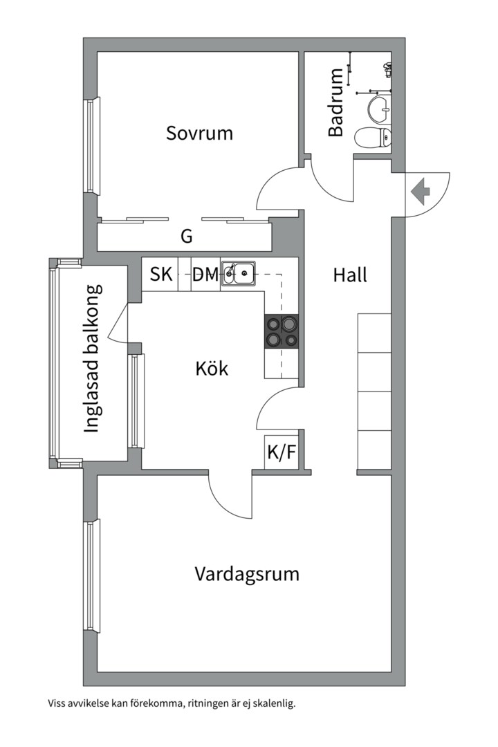 Planlösning från Nybodagatan 14, Kommande i Solna - Skytteholm, Solna