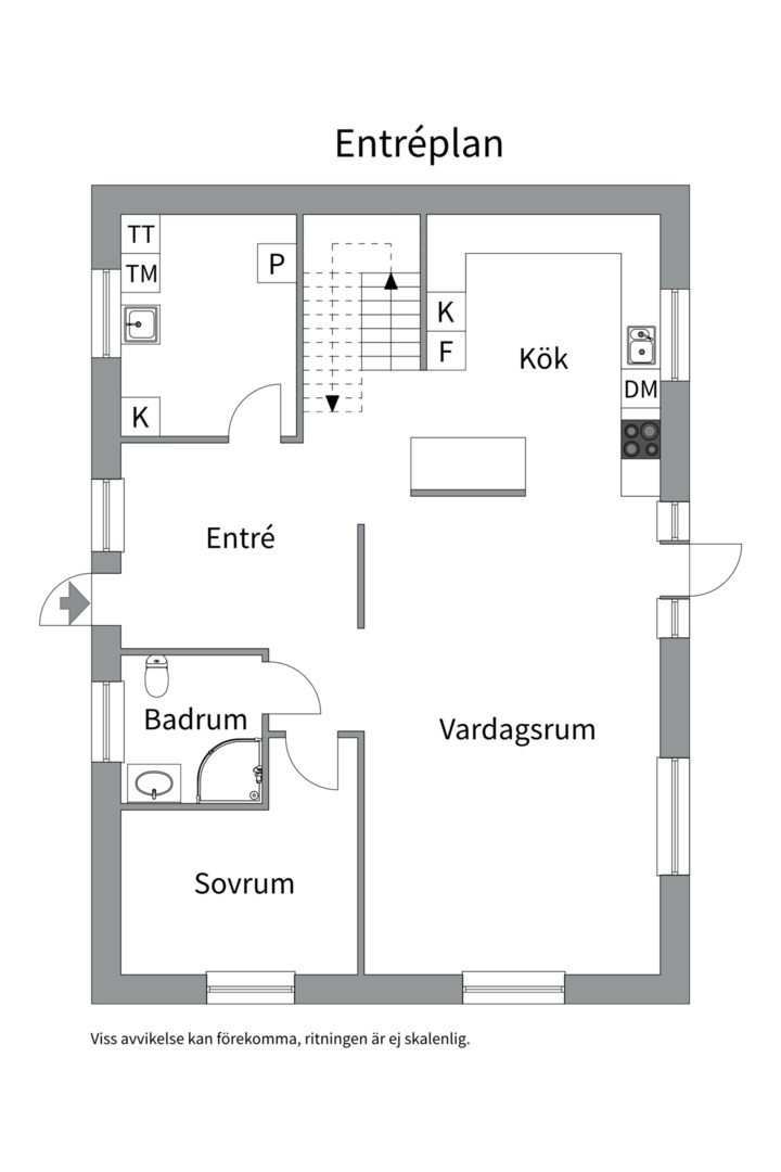 Planlösning från Kummelnäsvägen 5C, Såld i Kummelnäs, Nacka