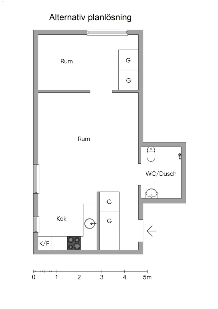 Planlösning från Bällstavägen 49, Kommande i Bromma - Mariehäll, Stockholm