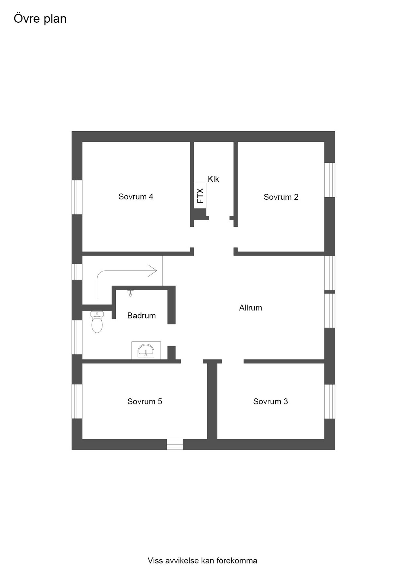 Planritning Övervåning
