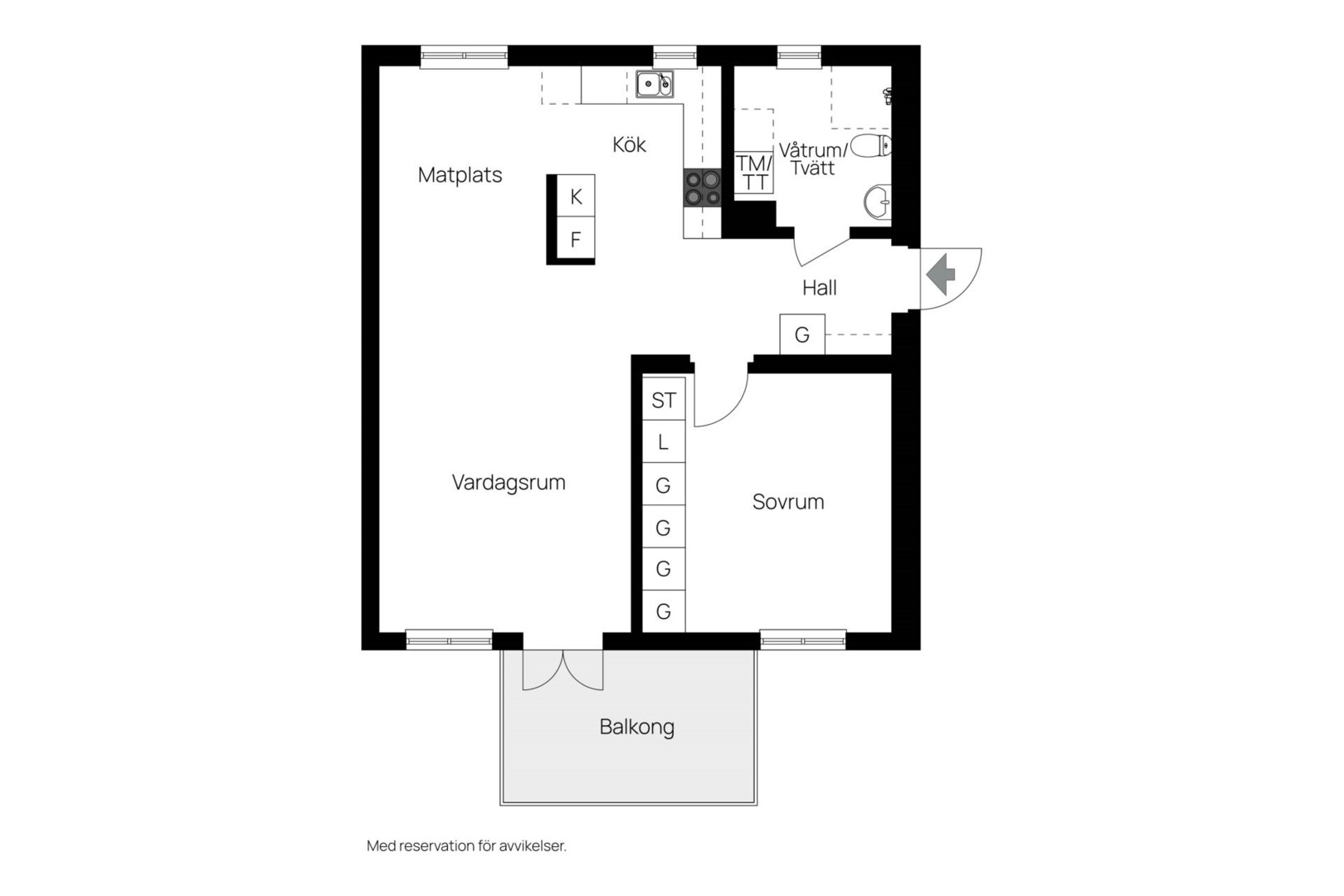 Planlösning från Svartviksbacken 2B, Till salu i Svartviken, Upplands-Bro